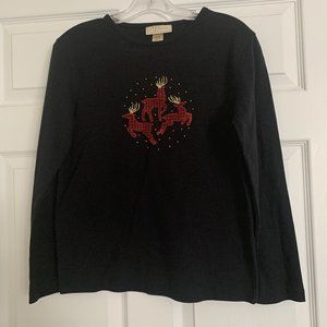 Christmas Reindeer Long Sleeve Tee
